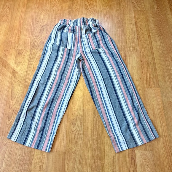 Knox Rose Pants - Knox Rose Women’s Striped Wide-Leg Capri Pants in Blue, Pink, White Size Small